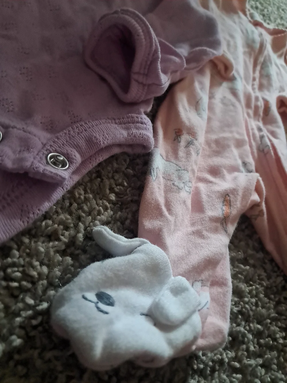 Kids Long-Sleeve One Piece Bodysuit in Lavender